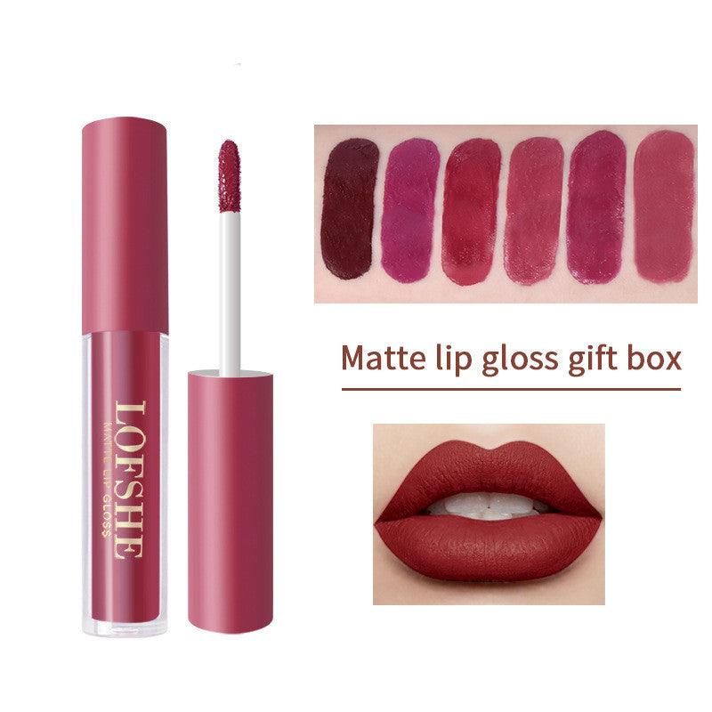 LOFSHE Matte Magic Lip Gloss Set - 6 Color Boxed Collection highshinegirl