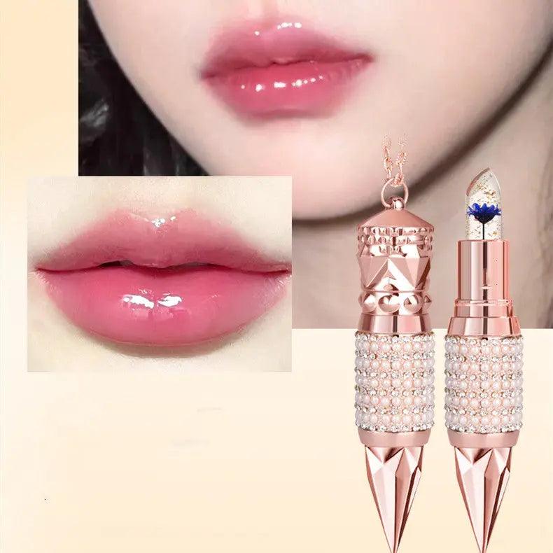 Flower Jelly Lipstick: Color-Changing Gold Foil, Moisturizing highshinegirl